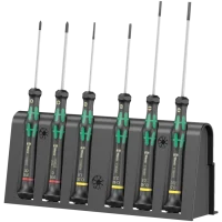Wera - 05118150001, Kraftform Micro Screwdriver Set 6pc with Plastic Rack 2035/6